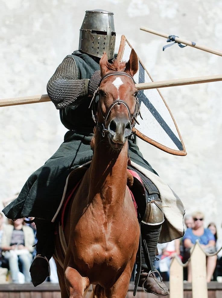 Mounted knight with a lance